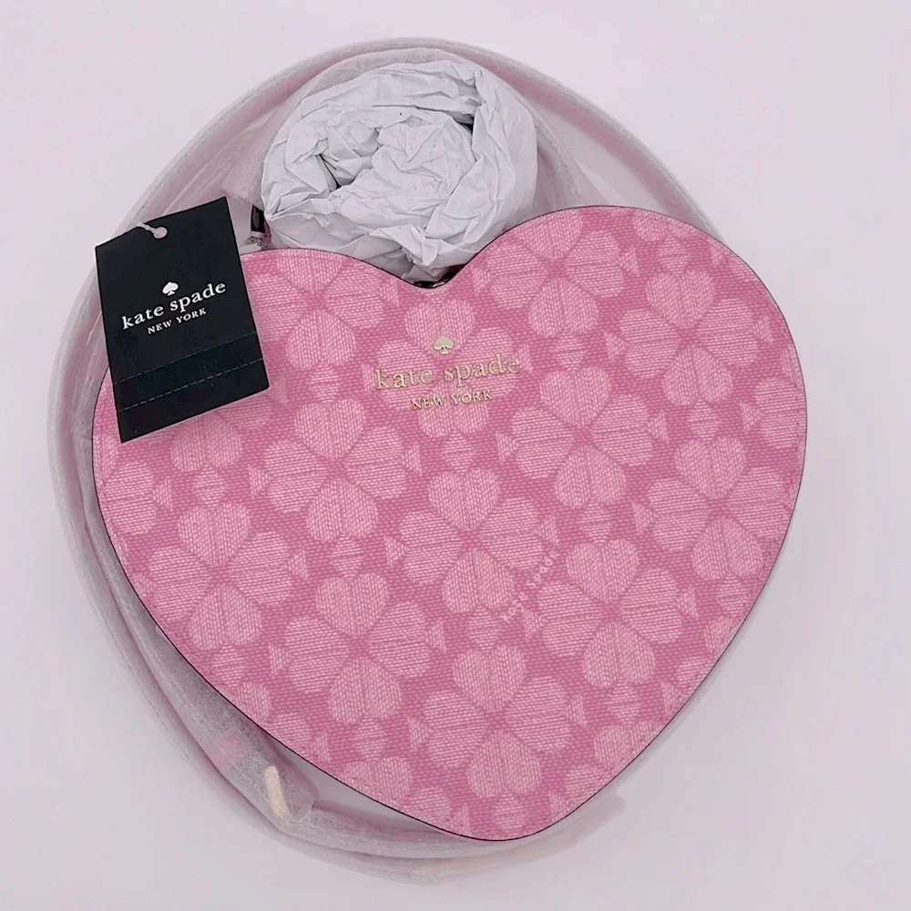 Kate Spade Love Shack Spade Flower Heart Crossbody Parisian Rose